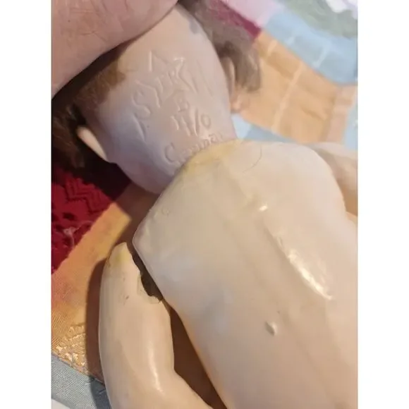 Antique German Bisque Head Doll Schoen Halbig S&H PB 4/0 w Clothing - Picture 10 of 13